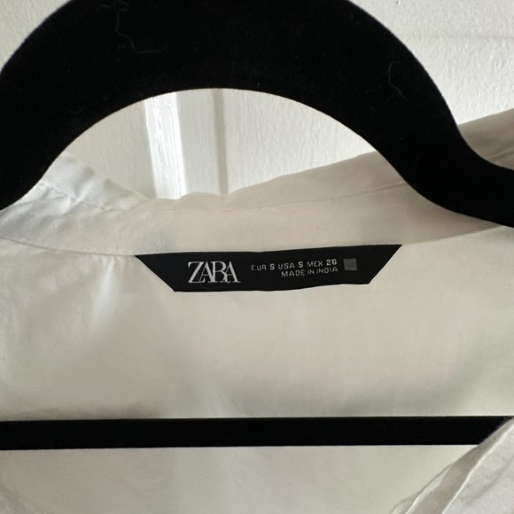 Zara White Button Down Shirt Tunic Dress - Picture 5 of 5